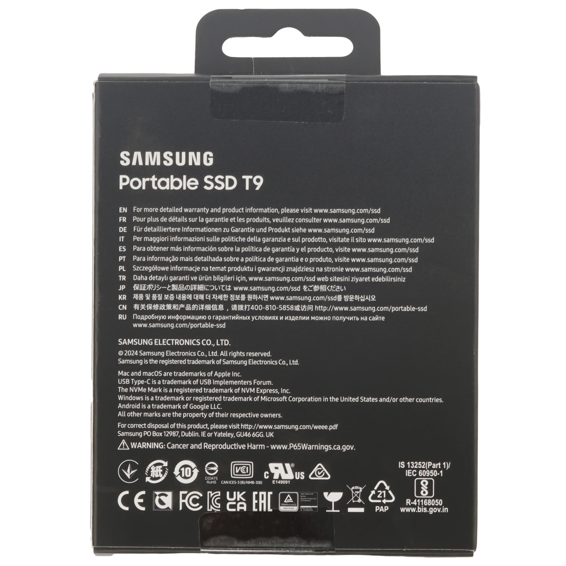 1000 ГБ Внешний SSD Samsung T9 [MU-PG1T0B/WW]