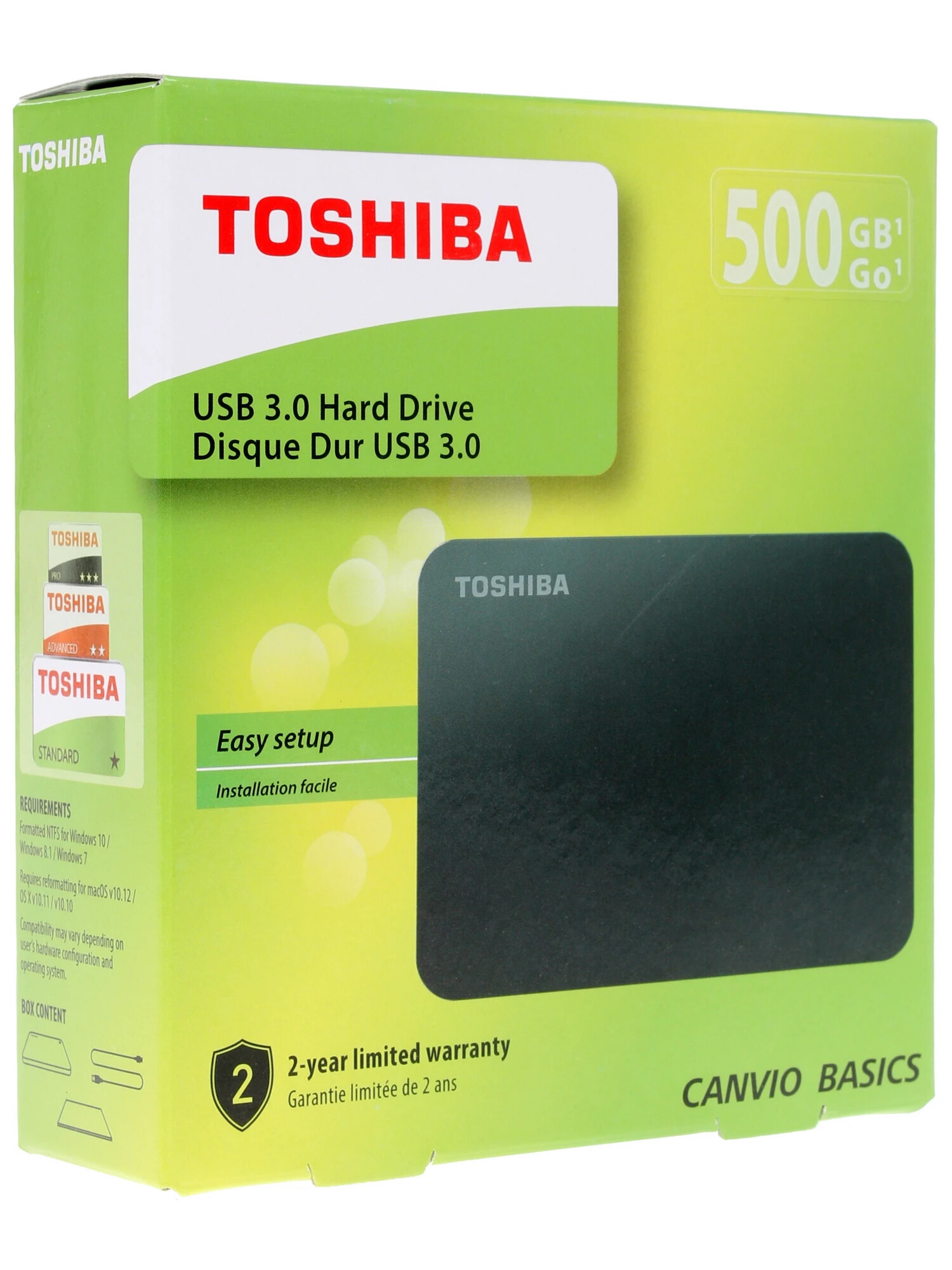 0.5 ТБ Внешний HDD Toshiba Canvio Basics [HDTB405EK3AA]