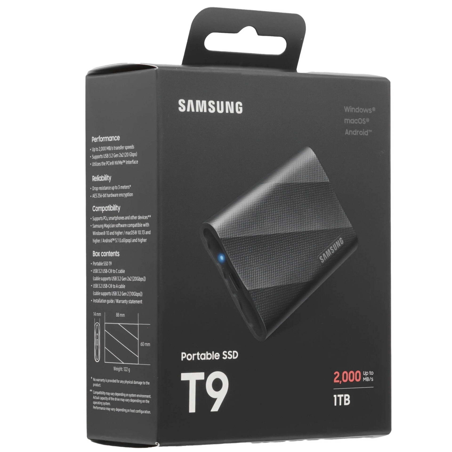 1000 ГБ Внешний SSD Samsung T9 [MU-PG1T0B/WW]