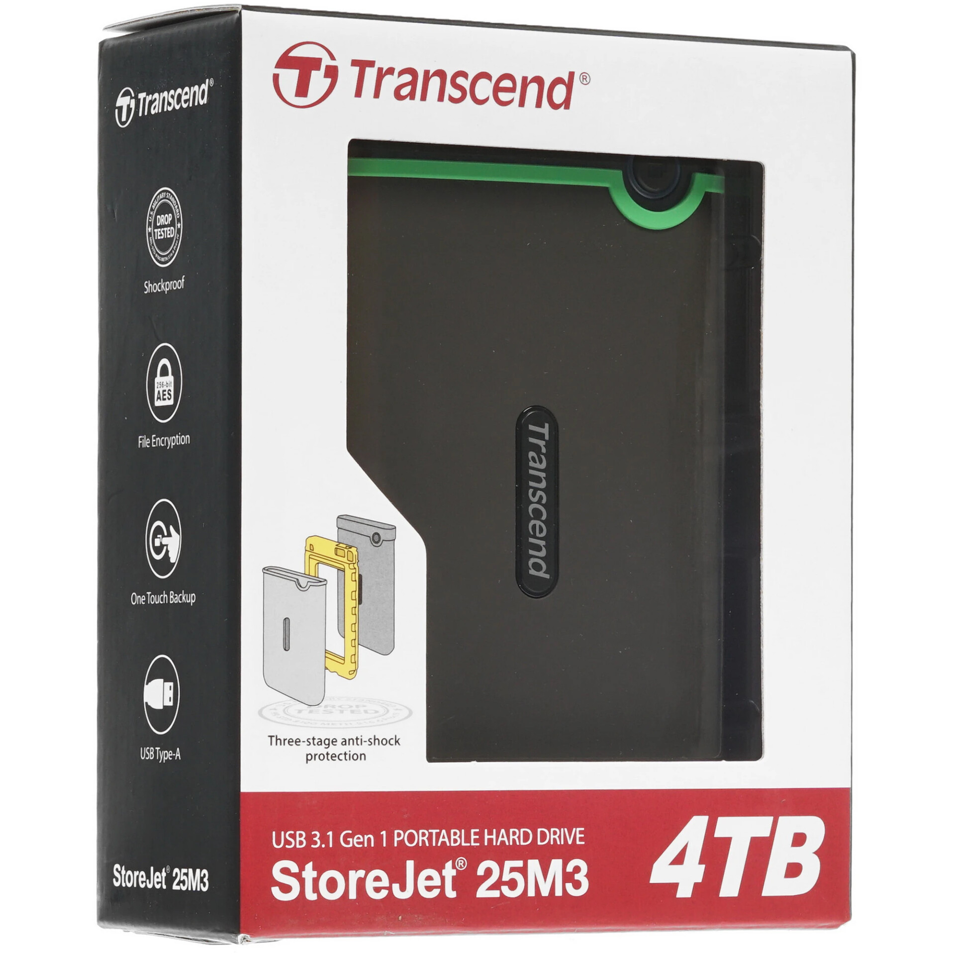 4 ТБ Внешний HDD Transcend StoreJet 25M3 [TS4TSJ25M3S]