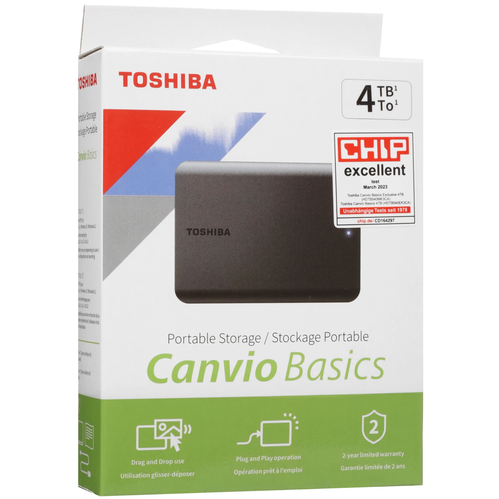 4 ТБ Внешний HDD Toshiba Canvio Basics [HDTB540EK3CA]