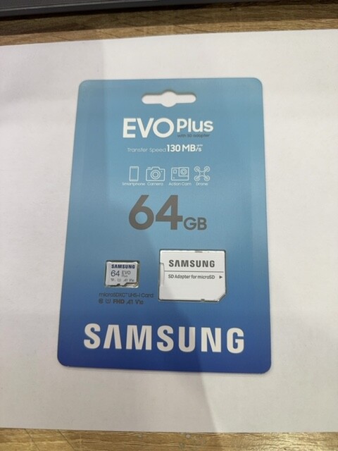 Карта памяти Samsung EVO Plus microSDXC 64 ГБ 130 mbps [MB-MC64KA/EU]