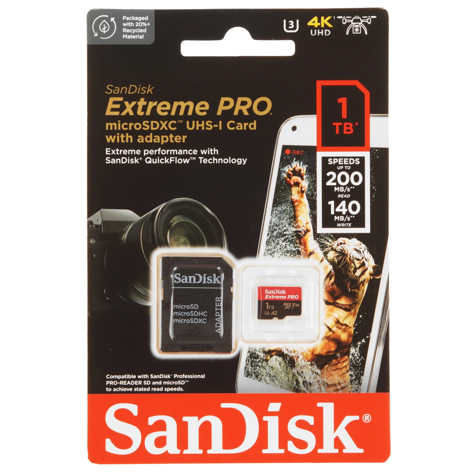 Карта памяти SanDisk Extreme Pro microSDXC 1024 ГБ [SDSQXCD-1T00-GN6MA]
