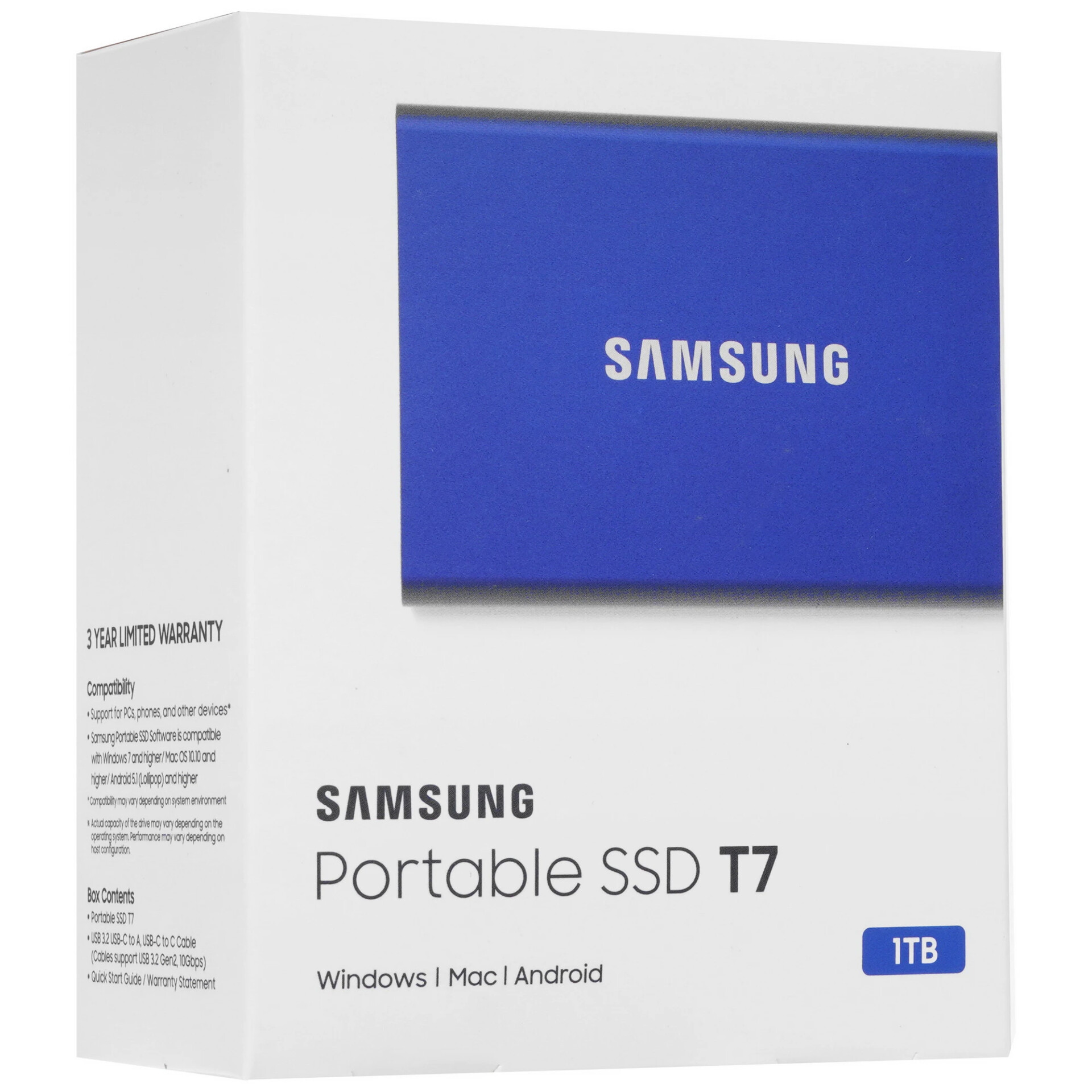 1000 ГБ Внешний SSD Samsung T7 [MU-PC1T0H/WW]