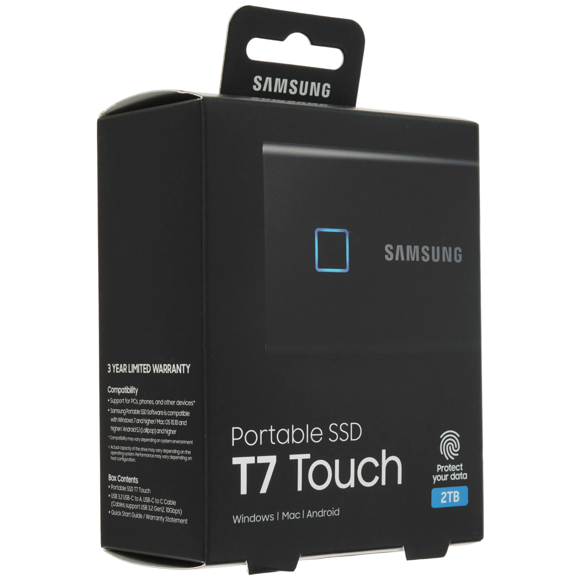 2048 ГБ Внешний SSD Samsung T7 Touch [MU-PC2T0K/WW]