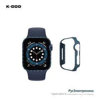 Чехол K-DOO KEVLAR EDGE For 41 мм Protection для Apple Watch Thin fit and lightweight, чёрный