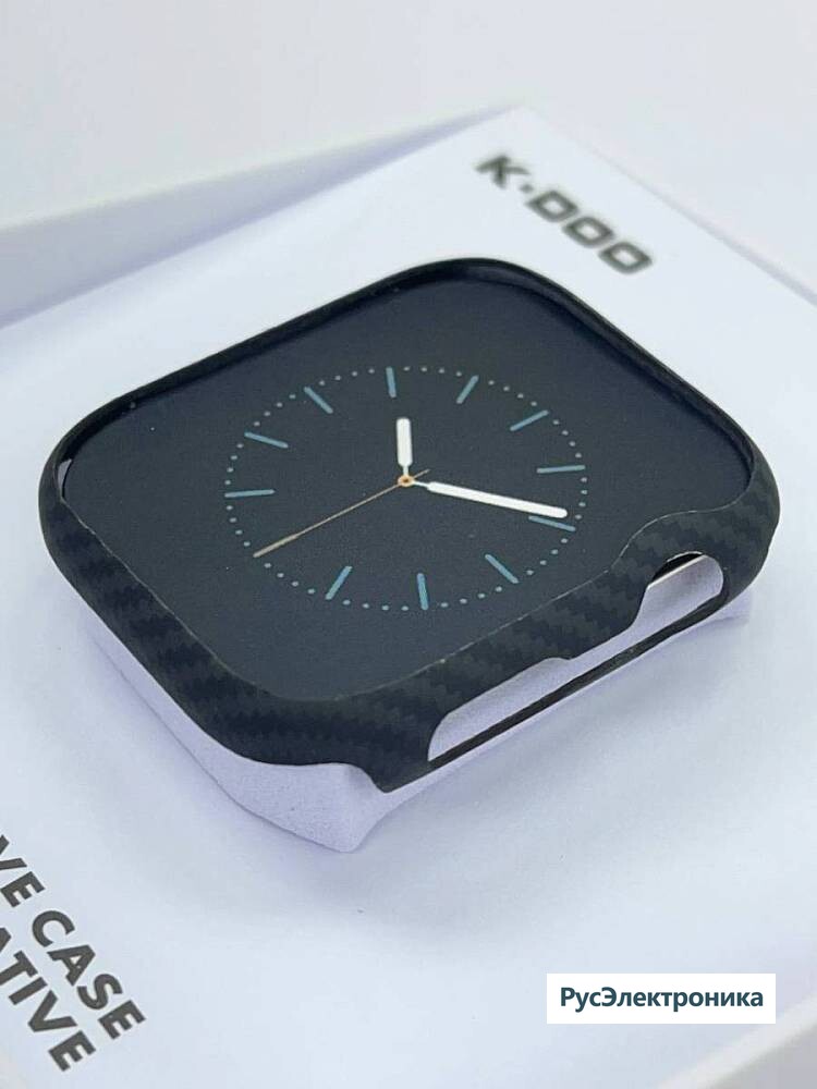 Чехол K-DOO KEVLAR EDGE For 49 мм Protection для Apple Watch Thin fit and lightweight, чёрный