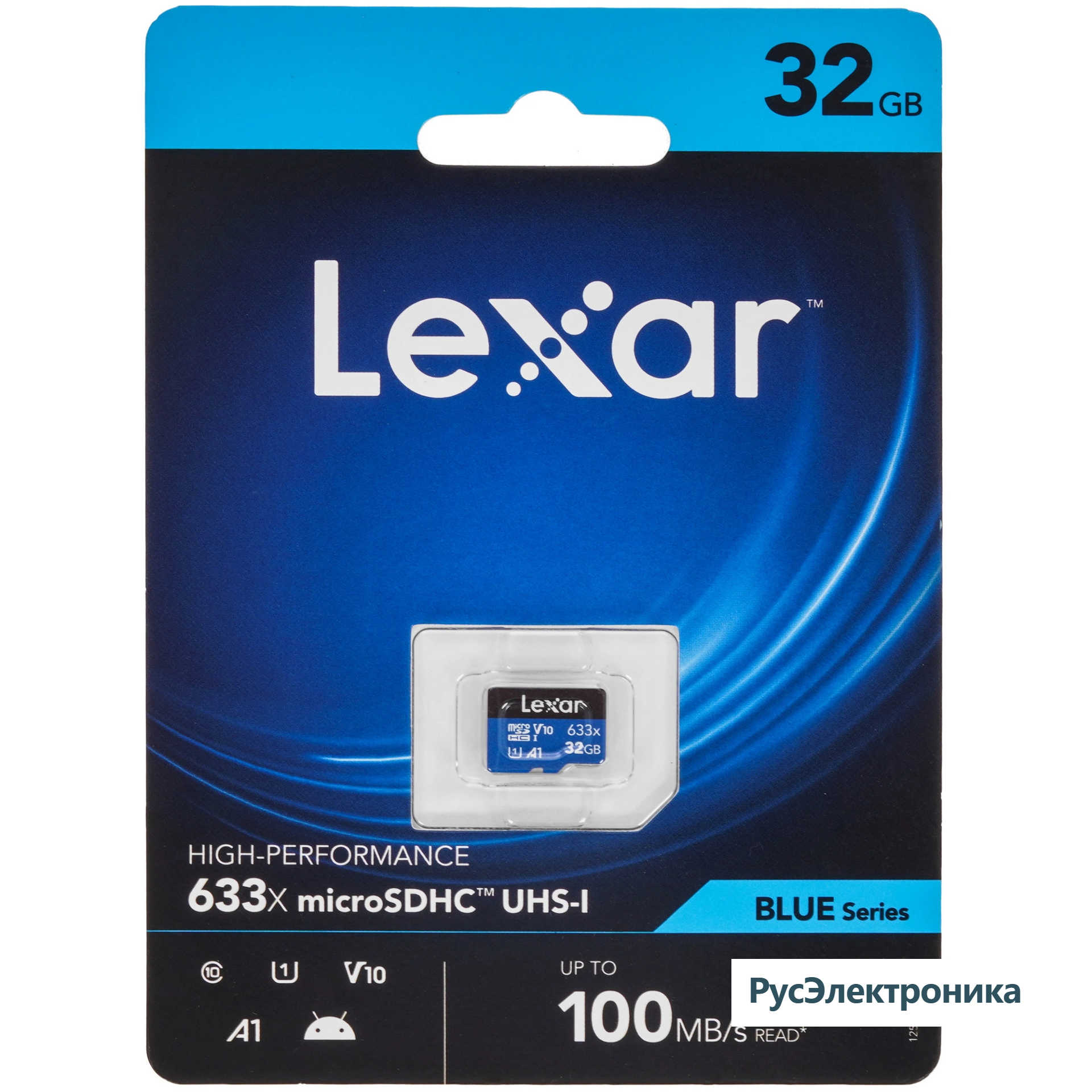 Карта памяти Lexar High Performance 633x microSDXC 32 ГБ [LMS0633032G-BNNNG]