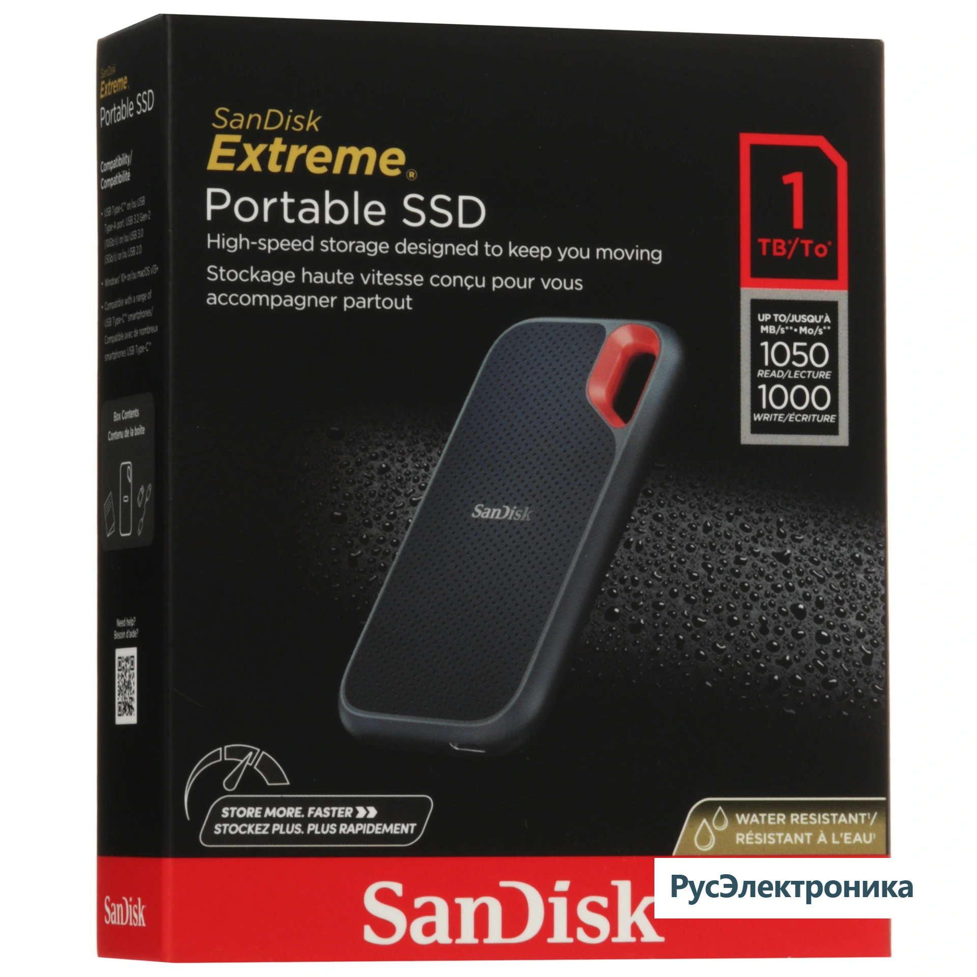 1000 ГБ Внешний SSD SanDisk Extreme [SDSSDE61-1T00-G25]