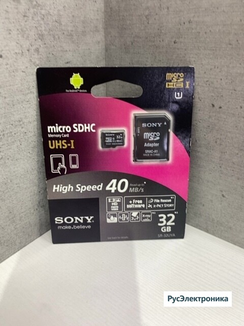 Карта памяти Sony MicroSD 32 ГБ Class 10 [SR-32UYA/T1] 