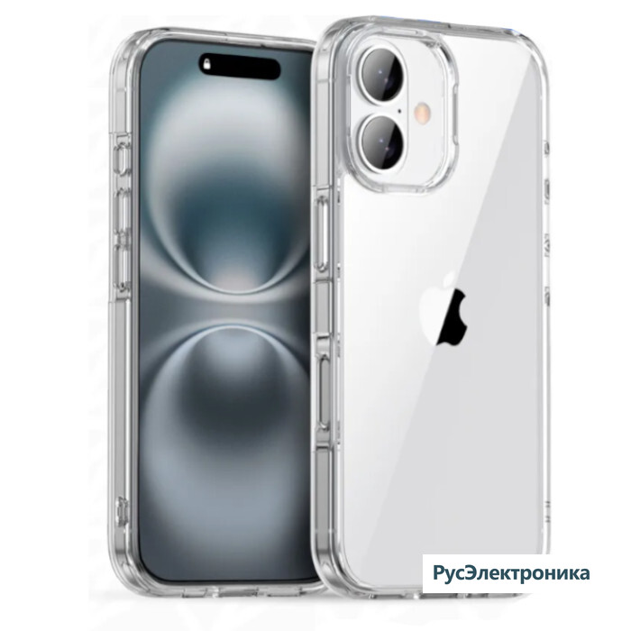 Защитный чехол для Apple iPhone 16 Gurdini, прозрачный