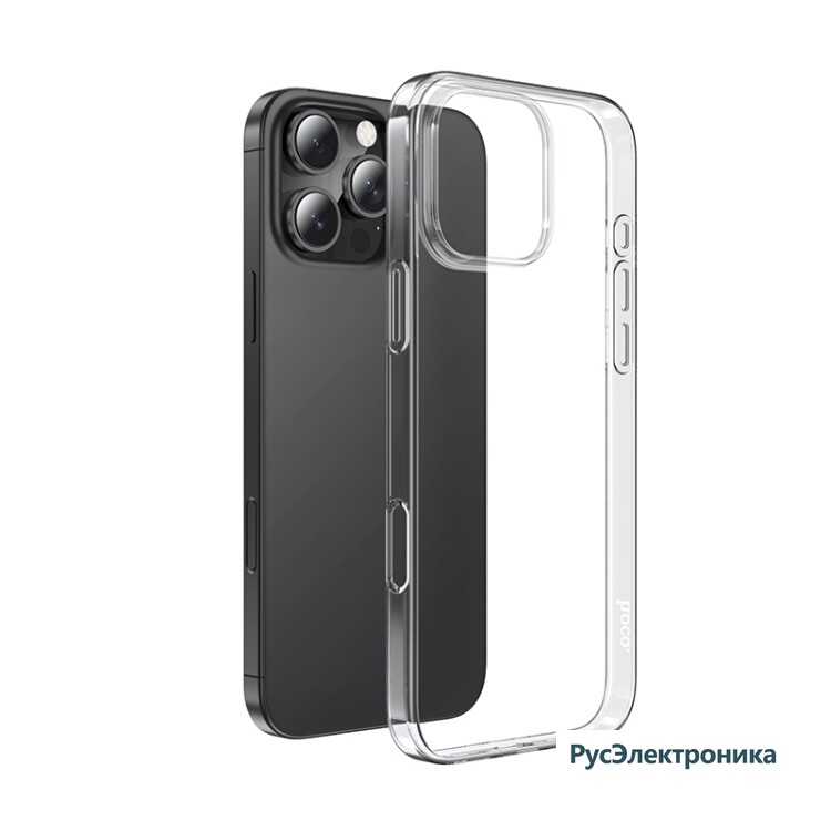Чехол HOCO Light series TPU case для iPhone 16 Pro, прозрачный