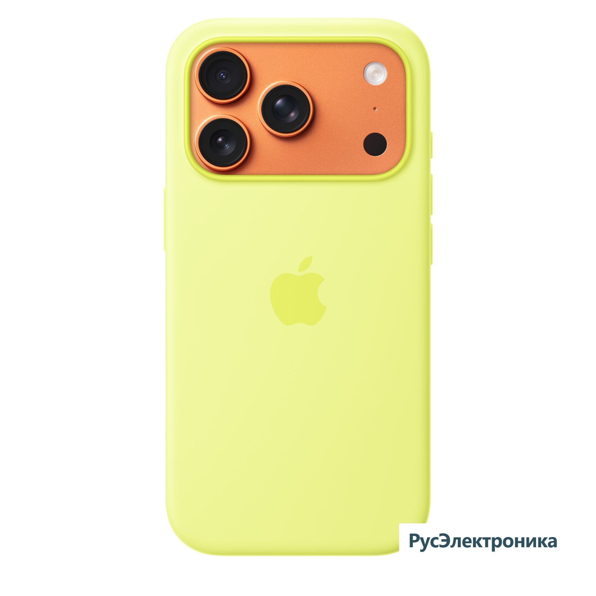 Защитный чехол Apple Silicone Case с MagSafe для iPhone 17 Pro, жёлтый (Neon Yellow)