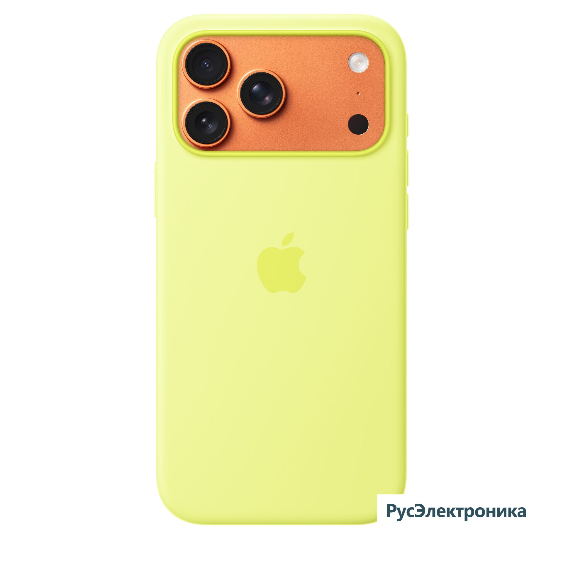 Защитный чехол Apple Silicone Case с MagSafe для iPhone 17 Pro Max, жёлтый (Neon Yellow)