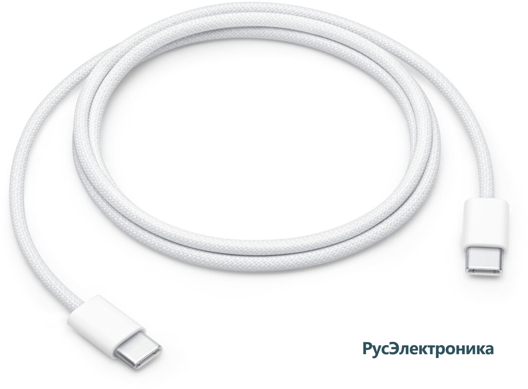 Кабель Apple 60 Вт USB-C Charge Cable, длина 1м, плетёный, белый
