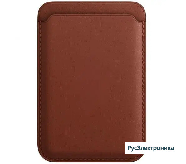 Картхолдер Leather Wallet для iPhone with MagSafe, тёмно-коричневый (Umber)