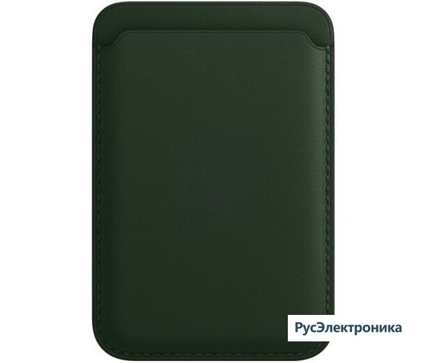 Картхолдер Leather Wallet для iPhone with MagSafe, зелёная секвойя (Sequoia Green)