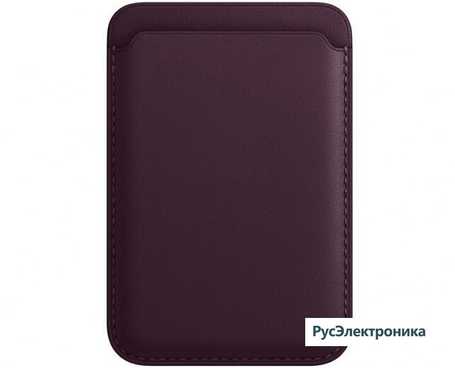 Картхолдер Leather Wallet для iPhone with MagSafe, тёмная вишня (Dark Cherry)