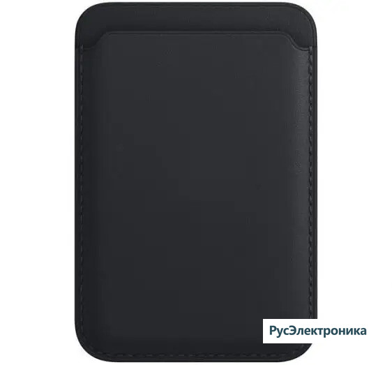 Картхолдер Leather Wallet для iPhone with MagSafe, тёмная ночь (Black)