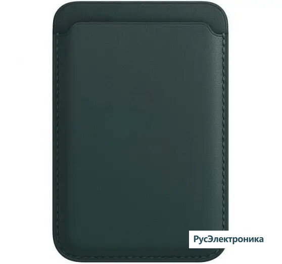 Картхолдер Leather Wallet для iPhone with MagSafe, лесной зелёный (Forest Green)