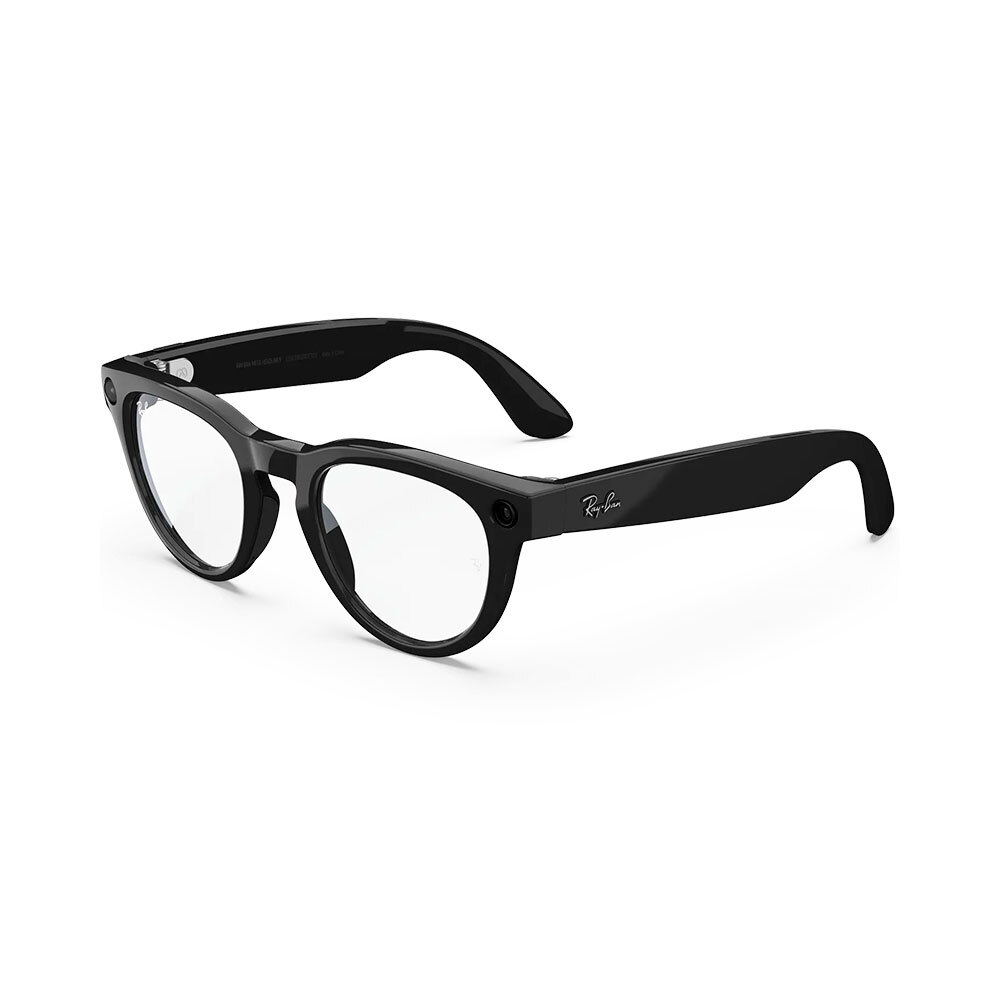 Умные очки Ray-Ban Meta Headliner RW4009 (Глянцевая чёрная оправа, линзы прозрачные), размер M