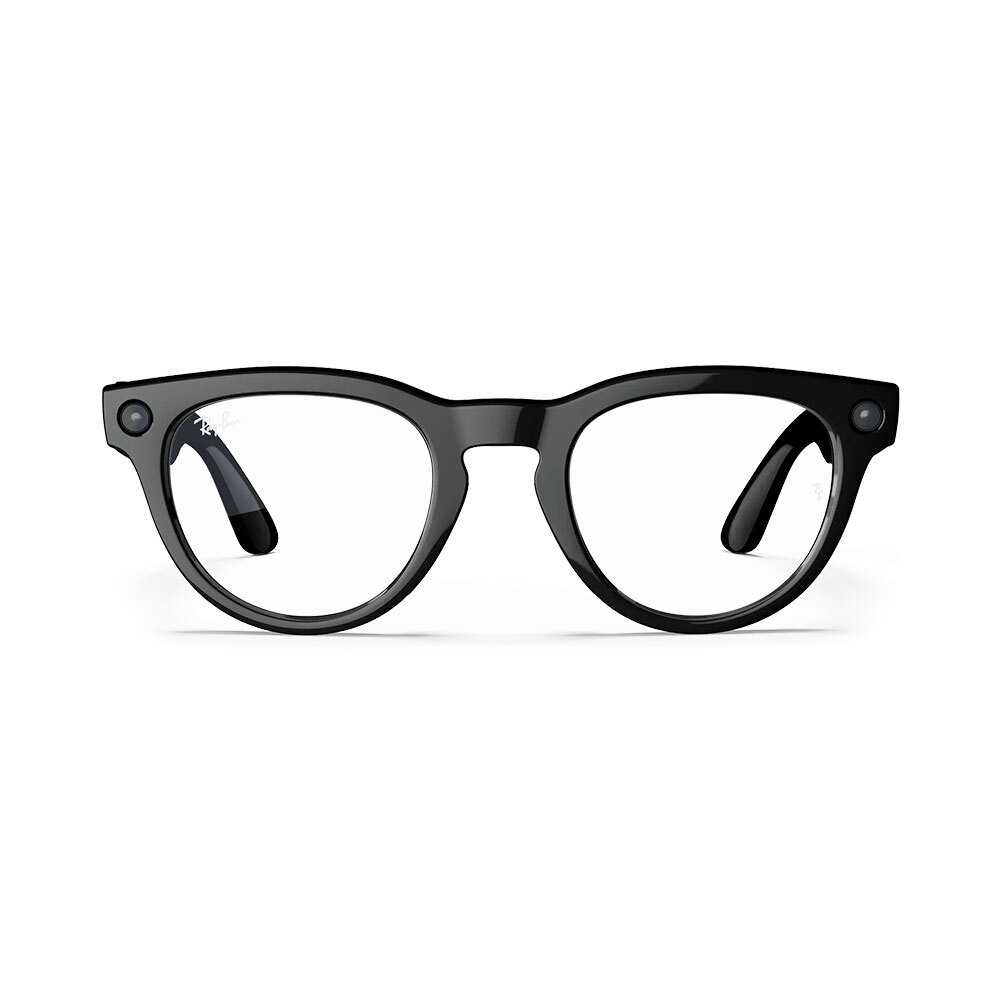 Умные очки Ray-Ban Meta Headliner RW4009 (Глянцевая чёрная оправа, линзы прозрачные), размер M