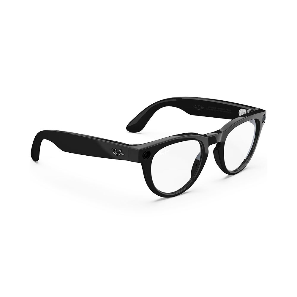 Умные очки Ray-Ban Meta Headliner RW4009 (Глянцевая чёрная оправа, линзы прозрачные), размер M