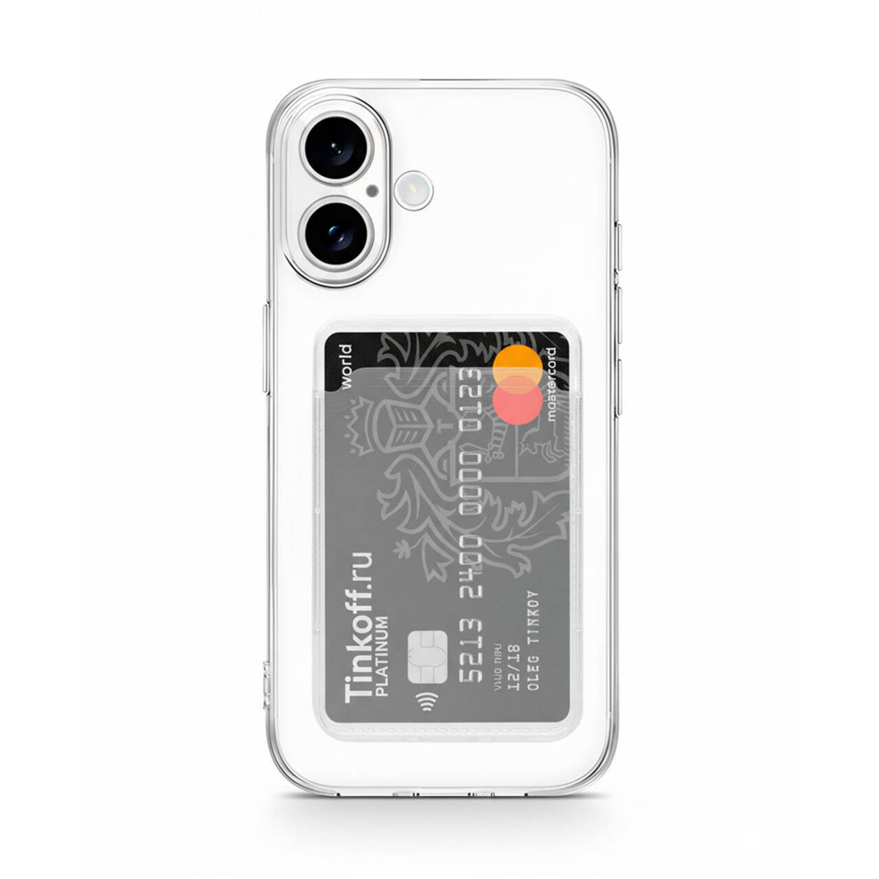 Защитный чехол Gurdini с отделением для карты для Apple iPhone 17, прозрачный (Transparent)
