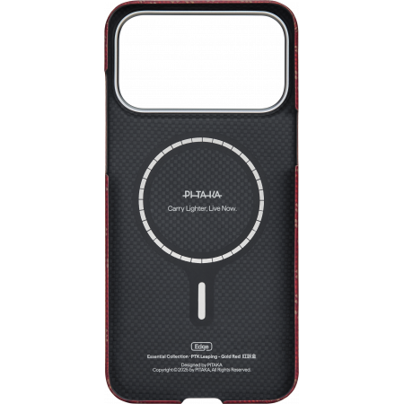 Чехол Pitaka Ultra-Slim Case для Apple iPhone 17 Pro, красный/золотой (Red-Gold)