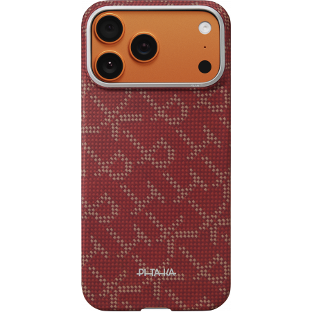 Чехол Pitaka Ultra-Slim Case для Apple iPhone 17 Pro, красный/золотой (Red-Gold)
