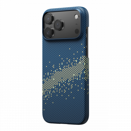 Чехол Pitaka Ultra-Slim Case для Apple iPhone 17 Pro Max, синий (Milky way galaxy)