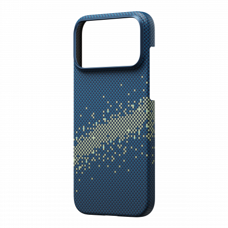 Чехол Pitaka Ultra-Slim Case для Apple iPhone 17 Pro, синий (Milky way galaxy)