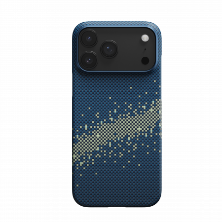 Чехол Pitaka Ultra-Slim Case для Apple iPhone 17 Pro, синий (Milky way galaxy)