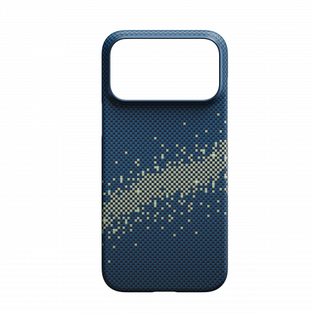 Чехол Pitaka Ultra-Slim Case для Apple iPhone 17 Pro, синий (Milky way galaxy)
