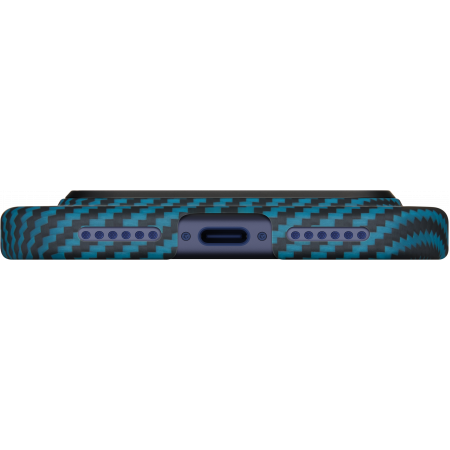 Чехол Pitaka Ultra-Slim Case для Apple iPhone 17 Pro Max, чёрный/синий (Black Blue)