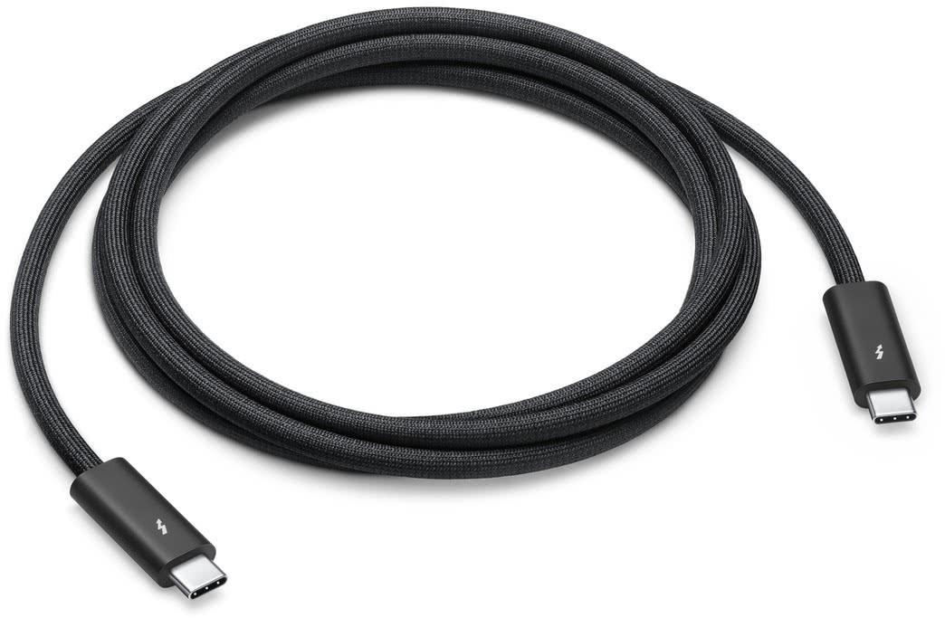 Кабель Apple Thunderbolt 4 (USB-C) Pro Cable, длина 1.8м, плетёный, чёрный (MN713ZM/A)