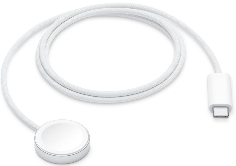 Беспроводное зарядное устройство Apple Magnetic Fast Charger USB-C, длина 1м, плетёный, белый (MT0H3)