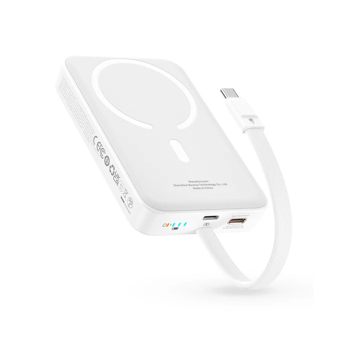 Внешний аккумулятор Baseus Fast Charging Power Bank 10000mAh 30W (With 2xCable T.C T.C), белый