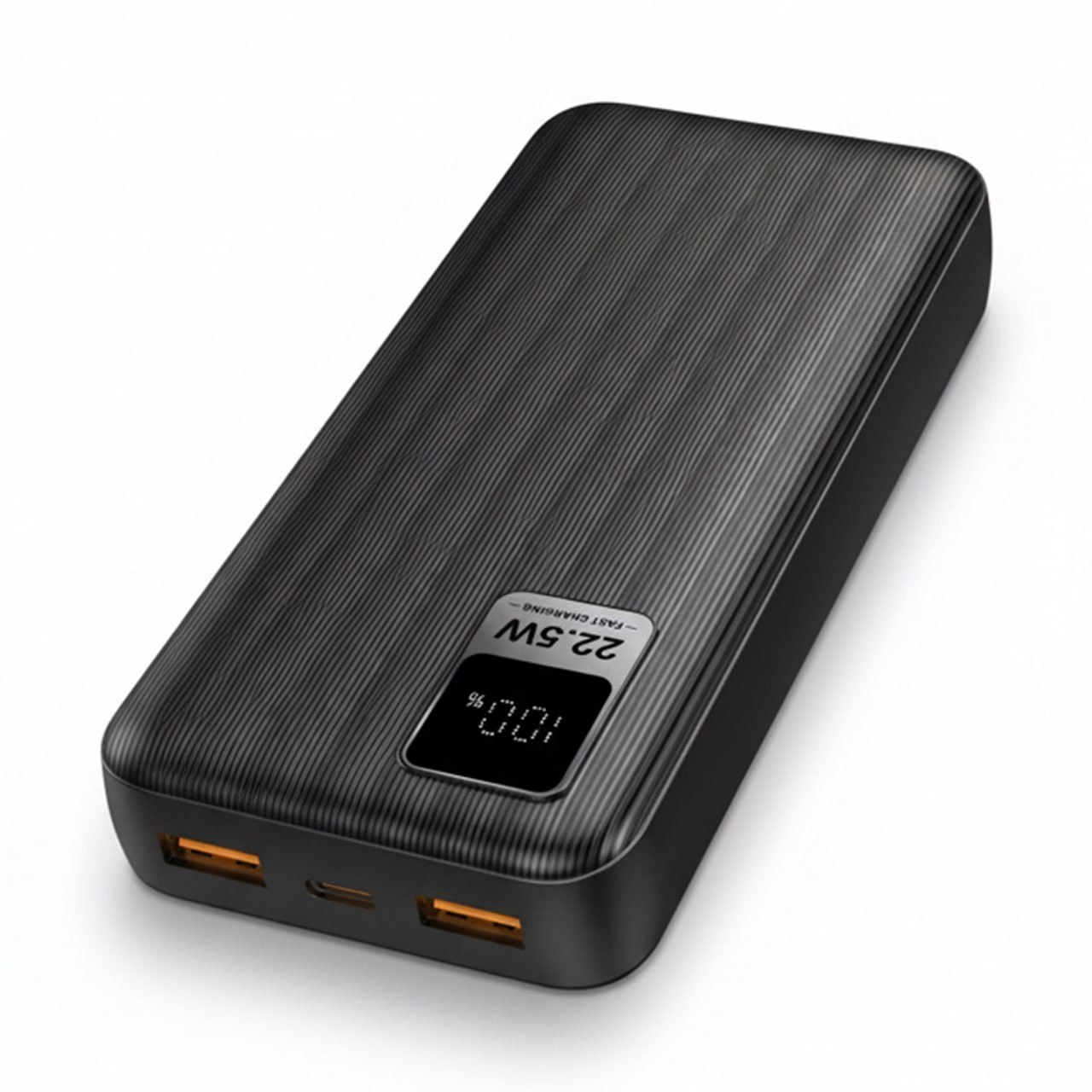 Внешний аккумулятор Gurdini Speed Series 20000mAh 2 USB + USB-C 22,5 Вт, чёрный (Black)