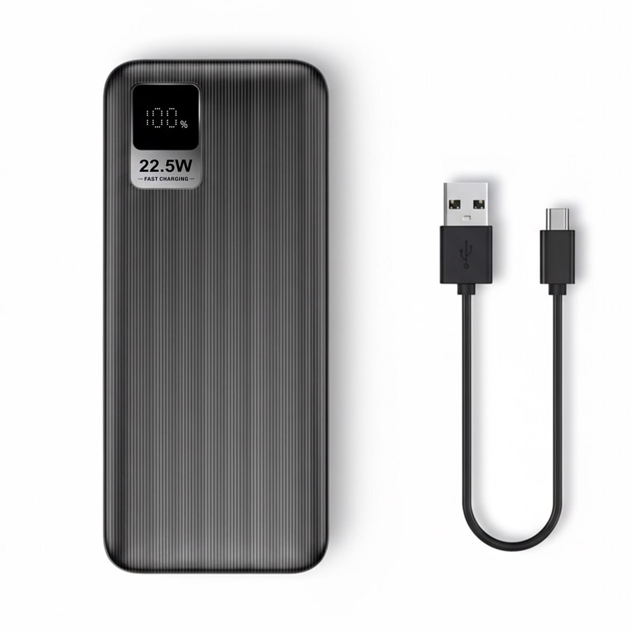 Внешний аккумулятор Gurdini Speed Series 20000mAh 2 USB + USB-C 22,5 Вт, чёрный (Black)