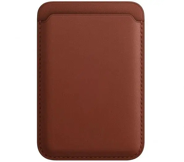 Картхолдер Leather Wallet для iPhone with MagSafe, тёмно-коричневый (Umber)
