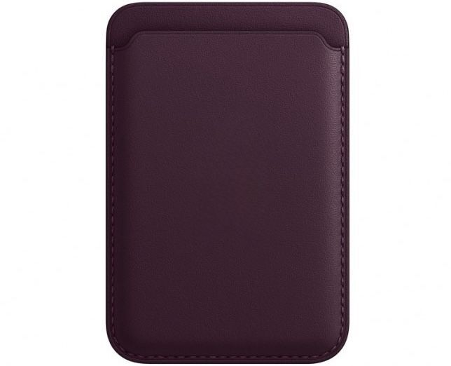 Картхолдер Leather Wallet для iPhone with MagSafe, тёмная вишня (Dark Cherry)