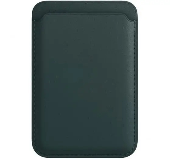 Картхолдер Leather Wallet для iPhone with MagSafe, лесной зелёный (Forest Green)