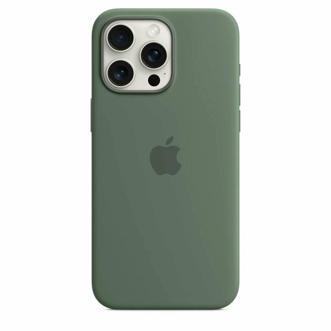 Чехол c магнитным кольцом Apple для iPhone 15 Pro Max Silicone Case with MagSafe, зелёный