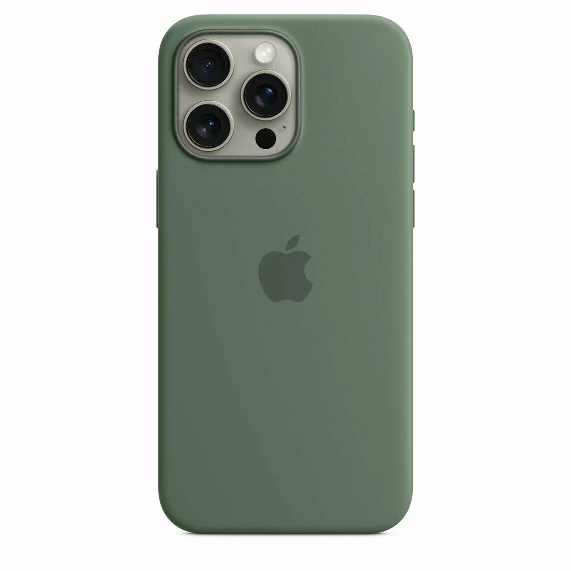 Чехол c магнитным кольцом Apple для iPhone 15 Pro Max Silicone Case with MagSafe, зелёный