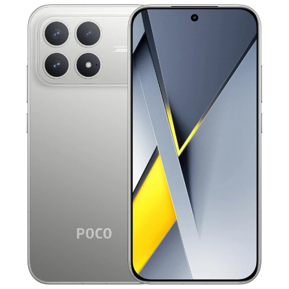 Смартфон Xiaomi POCO F8 Pro 12/256Gb, серебристый (Titanium Silver)