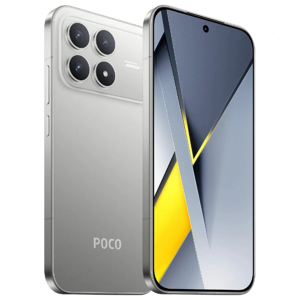 Смартфон Xiaomi POCO F8 Pro 12/256Gb, серебристый (Titanium Silver)