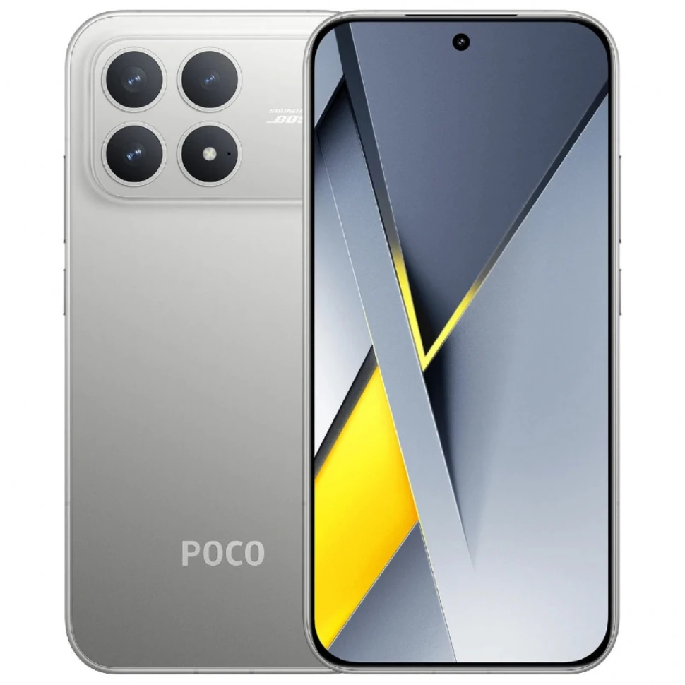 Смартфон Xiaomi POCO F8 Pro 12/512Gb, серебристый (Titanium Silver)