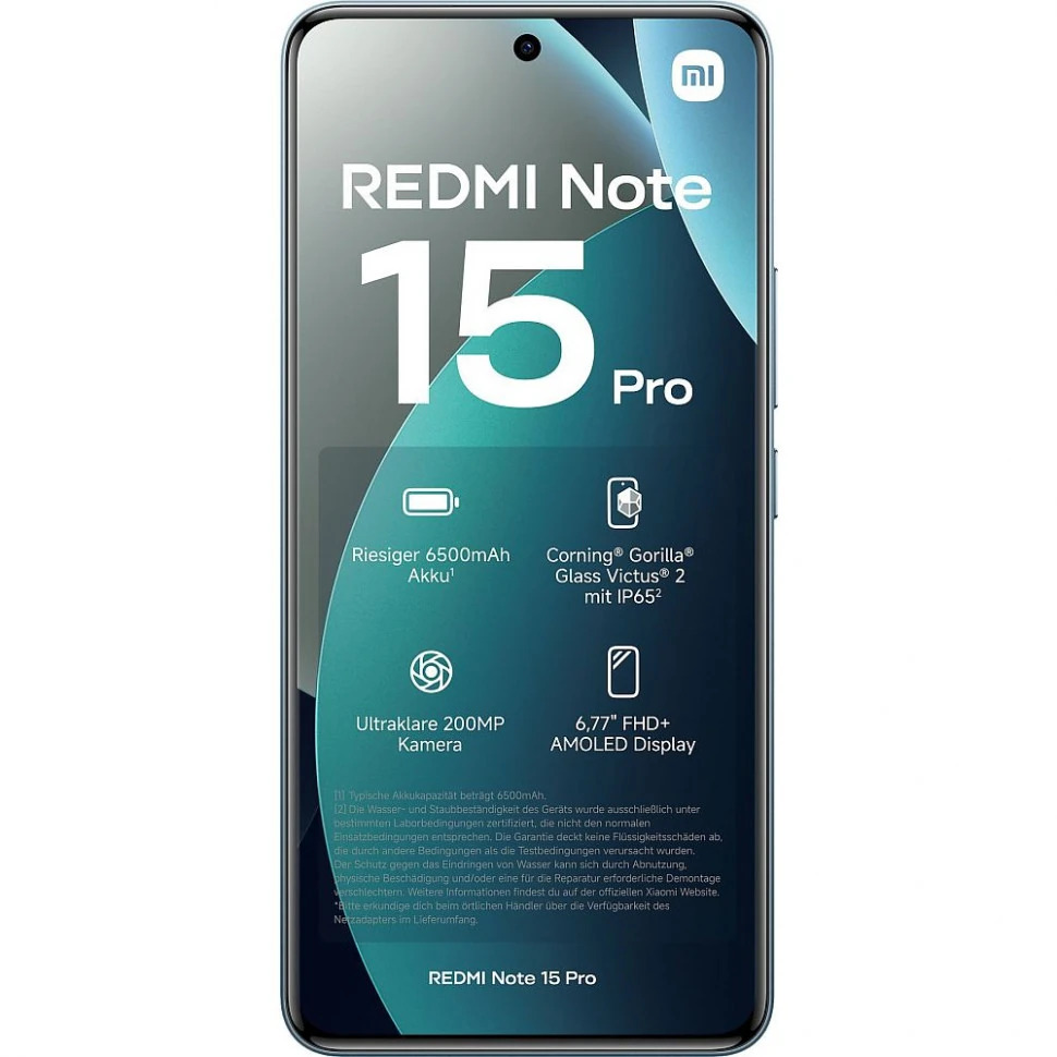Смартфон Xiaomi Redmi Note 15 Pro 4G 8/256Gb, ледяной синий (Glacier Blue)