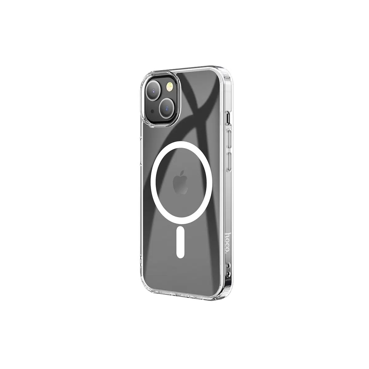 Чехол c магнитным кольцом HOCO Light series TPU case для iPhone 15 With MagSafe, прозрачный